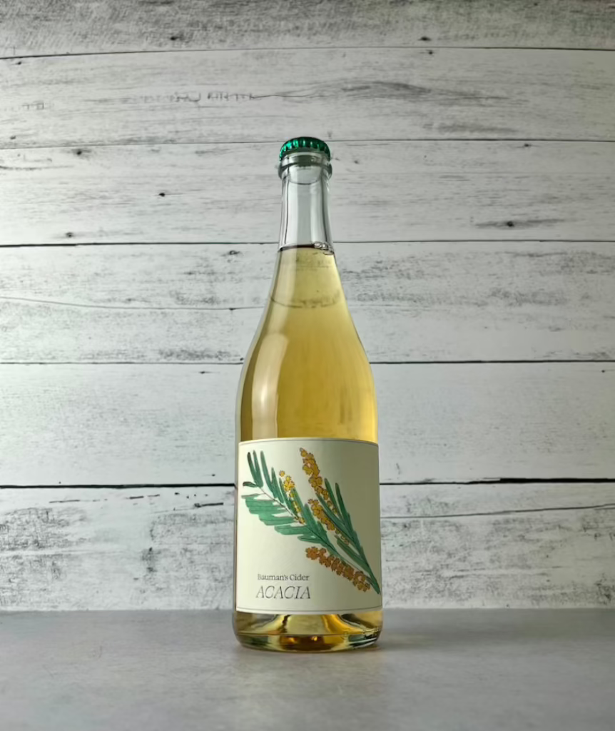 750 mL bottle of Bauman's Cider Acacia