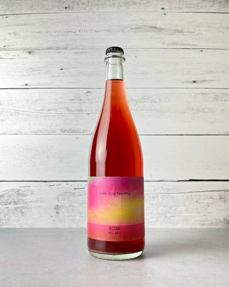 750 mL bottle of Botanist & Barrel Pink is a Feeling Rosé cider