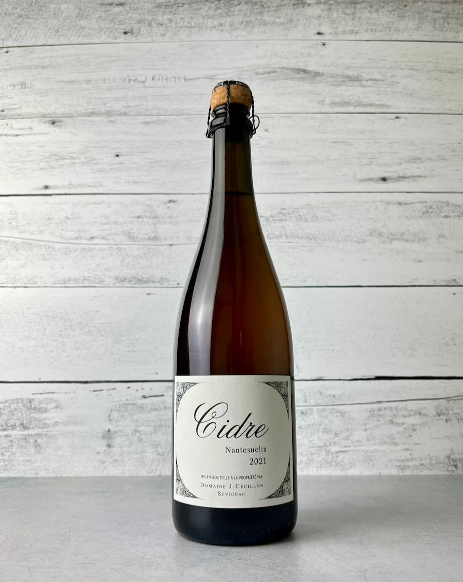 750 mL bottle of Domaine Johanna Cecillon Cidre Nantosuelta 2021 cider