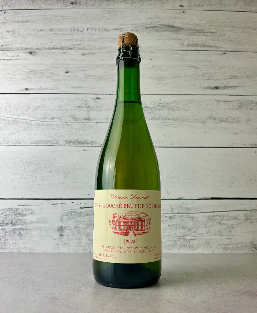 750 mL bottle of Etienne Dupont Cidre Bouche Brut de Normandie 2023