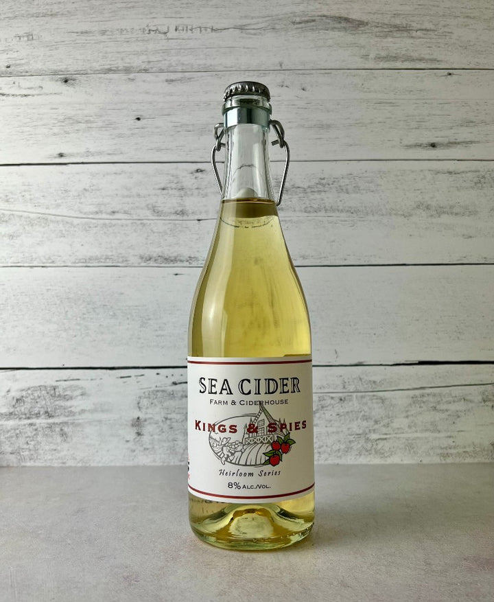 750 mL bottle of Sea Cider Farm & Ciderhouse Kings & Spies Heirloom Series cider