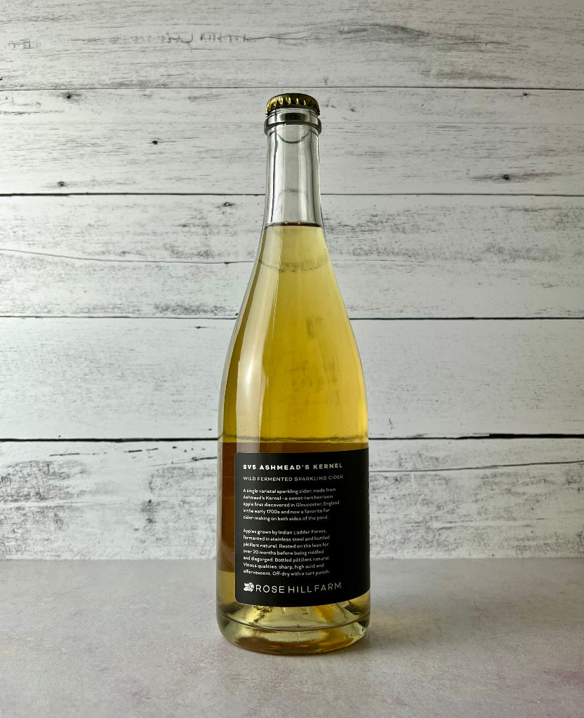 750 mL bottle of Rose Hill Ferments SV5 Ashmead's Kernel Wild Fermented Sparkling Cider