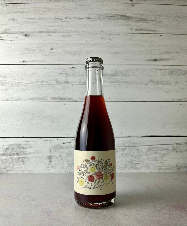 375 mL bottle of Rose Hill Ferments Bandwagon Cider Grape Quince Coferment