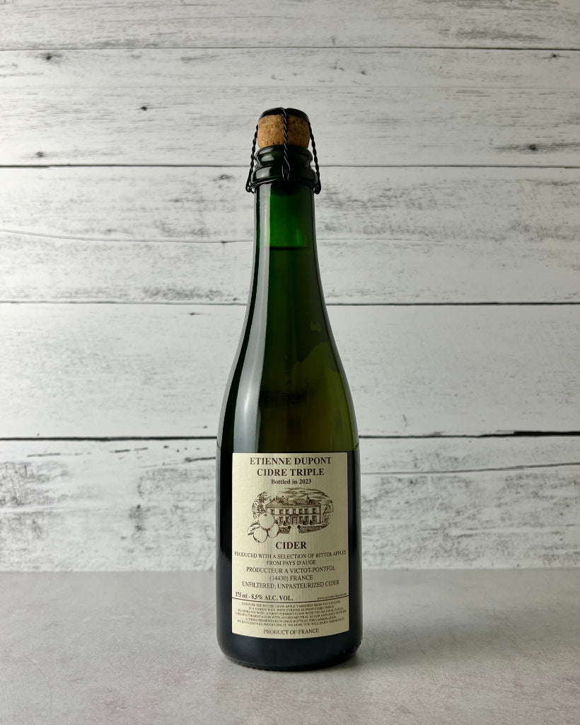 375 mL bottle of Etienne Dupont Cidre Triple Bottled in 2023 Cider