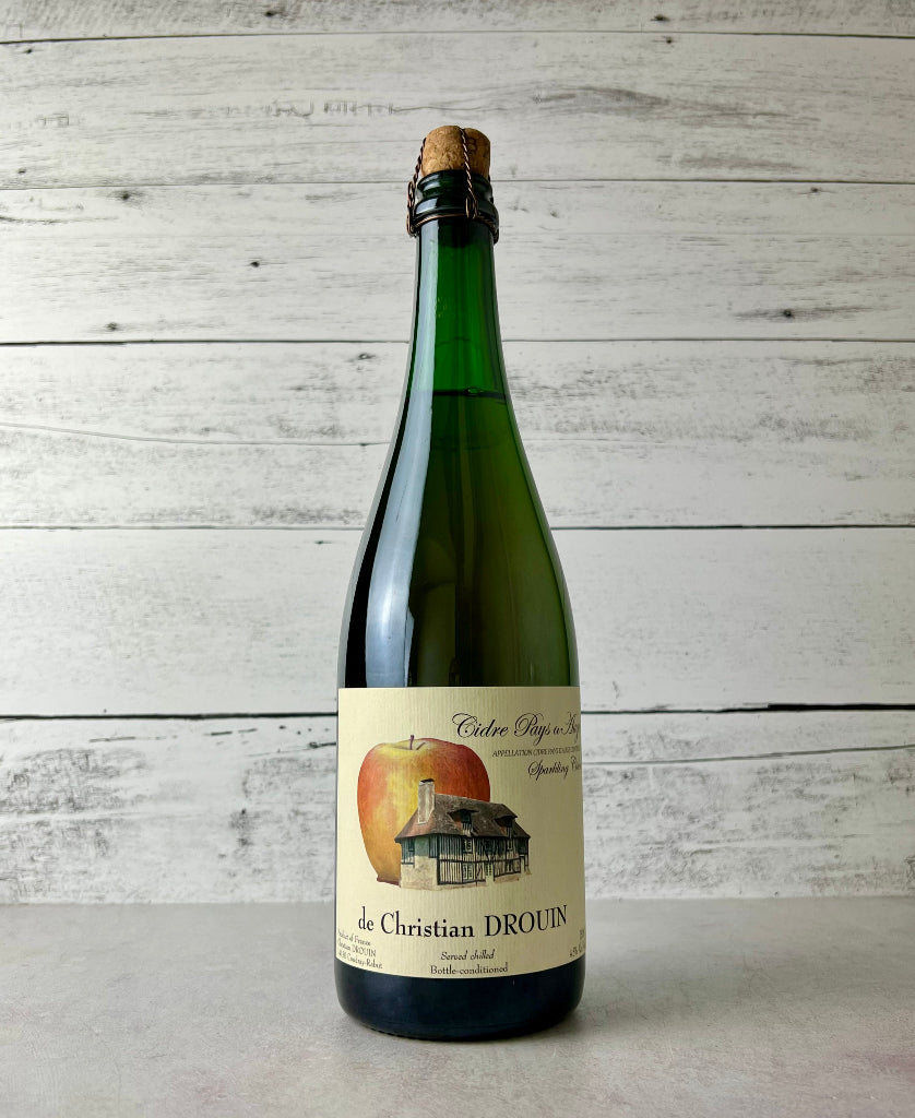 750 mL bottle of Christian Drouin Cidre Pays d'Auge cider