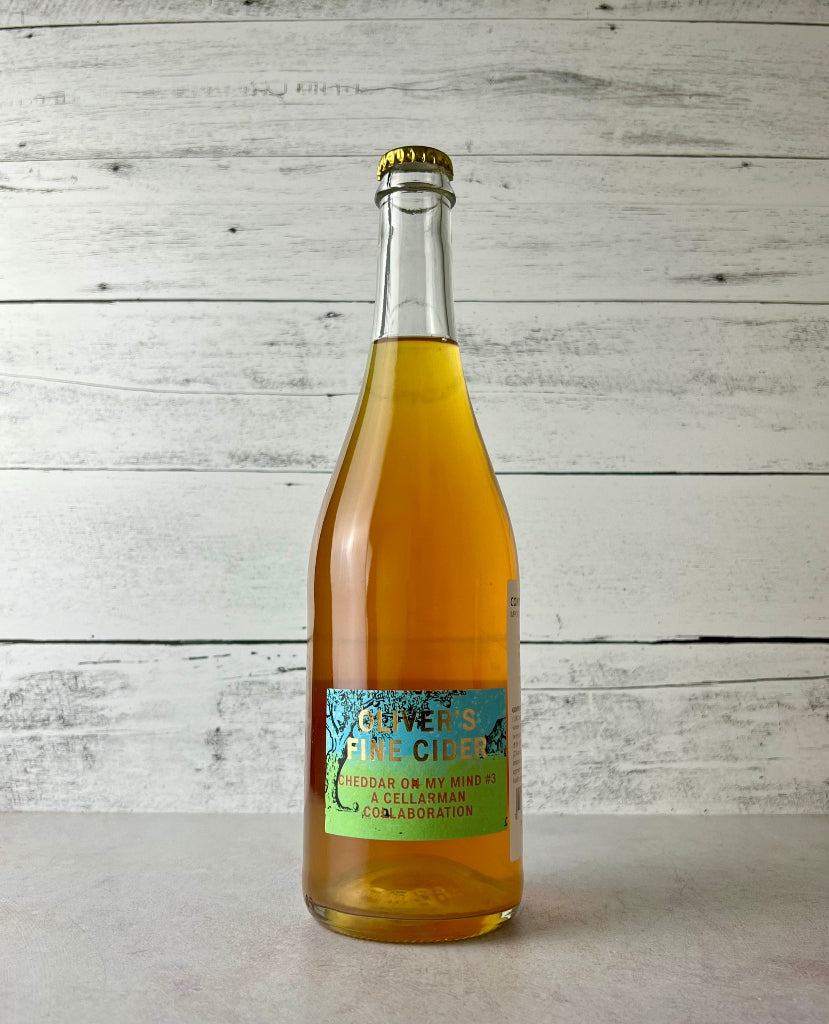 750 mL bottle of Oliver's Fine Cider - Cheddar on My Mind #3 - A Cellarman Collaboration