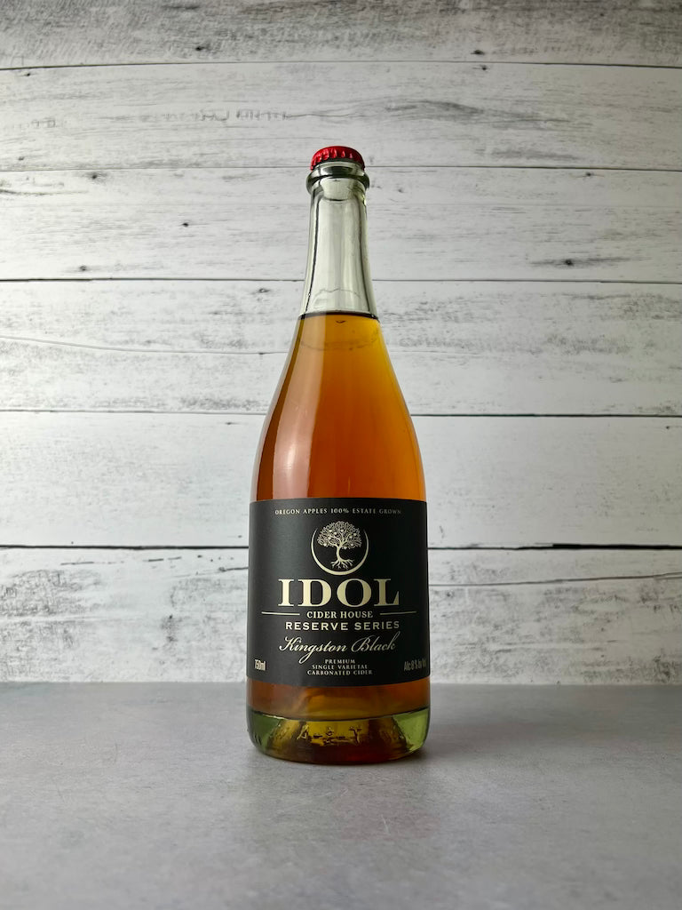 750 mL bottle of Idol Cider House Reserve Series Kingston Black - Premium Single Varietal Carbonated Cider