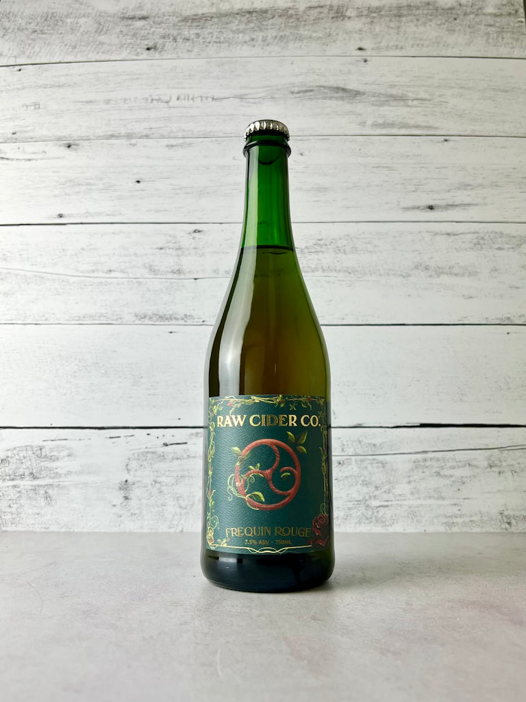 750 mL bottle of Raw Cider Co. Frequin Rouge cider